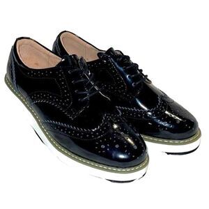 Dadawen Platform Lace up Wingtips Oxford Shoe​